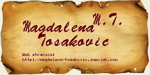 Magdalena Tošaković vizit kartica